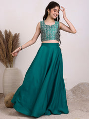 Girls Embroidered Ready to Wear Lehenga & Blouse