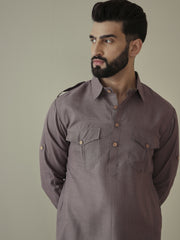 Men Regular Kurta with Dhoti Pants