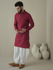 Men Regular Kurta with Dhoti Pants