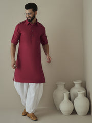 Men Regular Kurta with Dhoti Pants