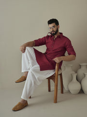 Men Regular Kurta with Dhoti Pants