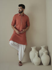 Men Regular Kurta with Dhoti Pants