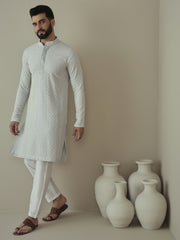 Men Ethnic Motifs Embroidered Regular Thread Work Kurta with Trousers