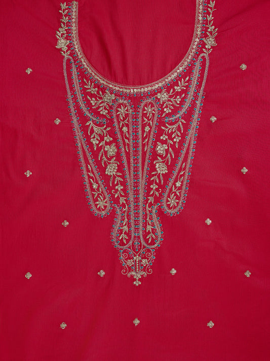 Embroidered Unstitched Dress Material