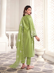 Women Floral Embroidered Regular Thread Work Kurta with Trousers & With Dupatta