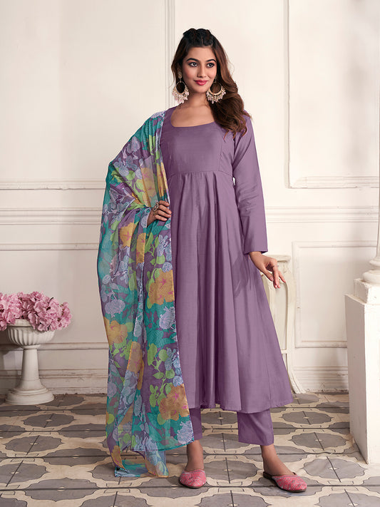 Women Empire Kurta with Trousers & With Dupatta