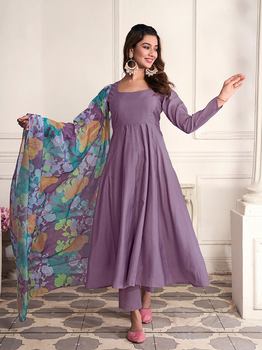 Women Empire Kurta with Trousers & With Dupatta