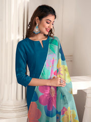 Women Regular Kurta with Trousers & With Dupatta