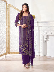 Women Floral Embroidered Regular Kurta with Palazzos & With Dupatta