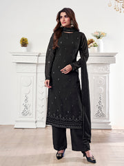 Women Ethnic Motifs Regular Sequinned Kurta with Palazzos & With Dupatta