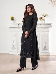 Women Ethnic Motifs Regular Sequinned Kurta with Palazzos & With Dupatta