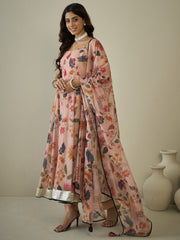 Women Floral Printed Regular Kurta with Trousers & With Dupatta