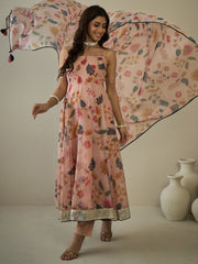 Women Floral Printed Regular Kurta with Trousers & With Dupatta