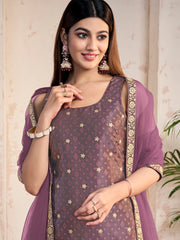 Women Ethnic Motifs Embroidered Regular Kurta with Trousers & With Dupatta