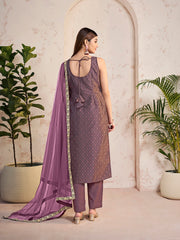 Women Ethnic Motifs Embroidered Regular Kurta with Trousers & With Dupatta