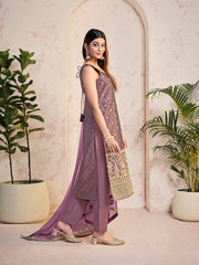 Women Ethnic Motifs Embroidered Regular Kurta with Trousers & With Dupatta