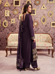 Ethnic Motifs Embroidered Georgette Straight Kurta With Palazzos & Dupatta