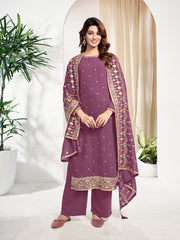 Women Ethnic Motifs Embroidered Regular Sequinned Kurta with Trousers & With Dupatta