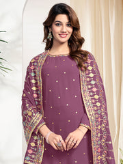 Women Ethnic Motifs Embroidered Regular Sequinned Kurta with Trousers & With Dupatta