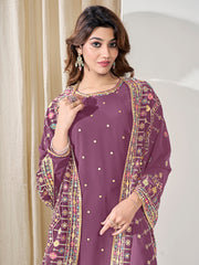 Women Ethnic Motifs Embroidered Regular Sequinned Kurta with Trousers & With Dupatta