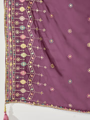 Women Ethnic Motifs Embroidered Regular Sequinned Kurta with Trousers & With Dupatta