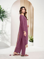 Women Ethnic Motifs Embroidered Regular Sequinned Kurta with Trousers & With Dupatta