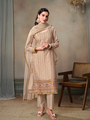 Women Ethnic Motifs Embroidered Regular Thread Work Velvet Kurta with Trousers & With Dupatta