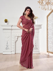 Floral Sequinned Poly Georgette Saree