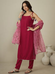 Women Regular Gotta Patti Kurta with Trousers & With Dupatta