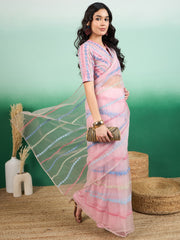 Net Embroidered Sarees