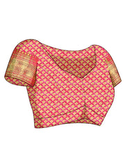 Women Pink Soft Silk Zari Woven Traditional Saree with Swaroski Diamonds