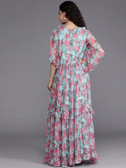 Printed Fit & Flared Ethnic Dress