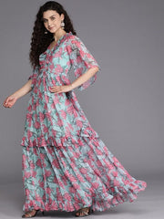 Printed Fit & Flared Ethnic Dress