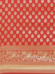 Red Zari Woven Banarasi Saree