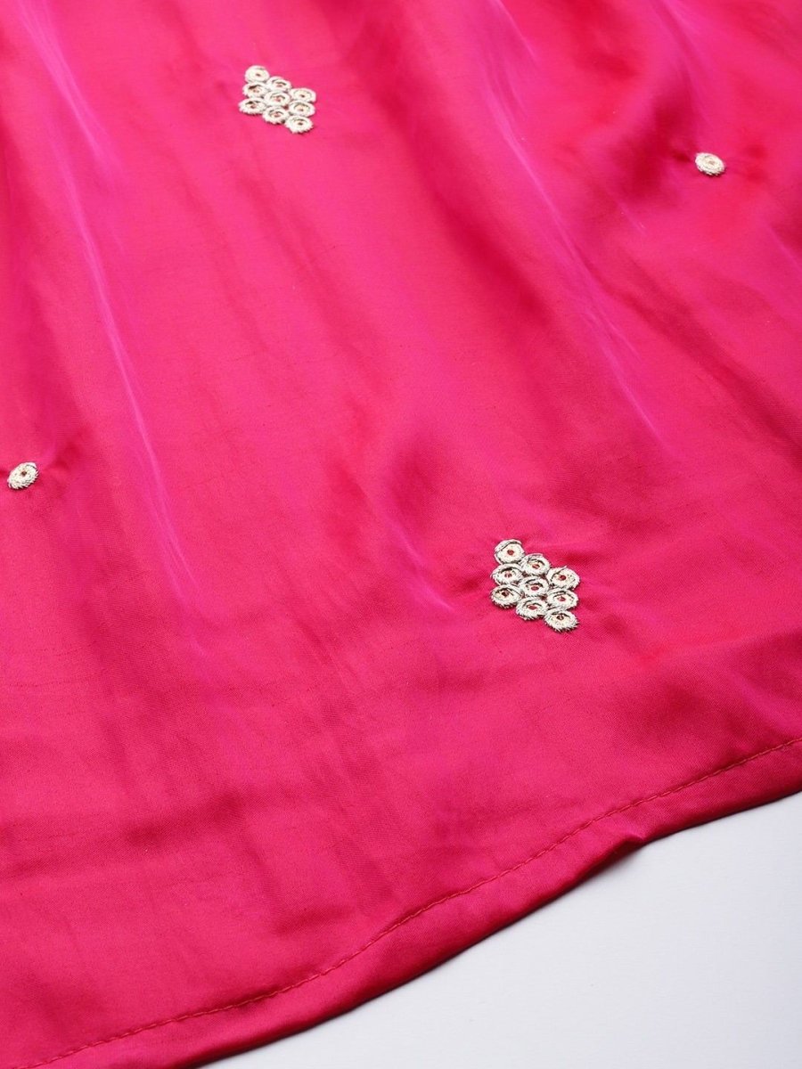 breathtaking-pink-silk-blend-embroidered-kurta-set - Inddus.com