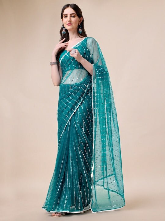 Embellished Net Saree