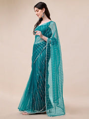 Embellished Net Saree