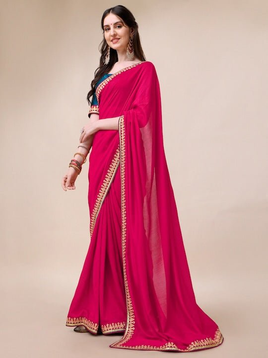 Embroidered Silk Blend Saree