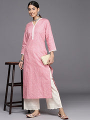 Ethnic Motifs Printed Regular Chikankari Pure Cotton Kurta with Palazzos - Inddus.com