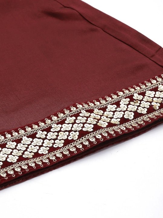 Ethnic Motifs Silk Blend Bling It On Kurta Set - Inddus.com