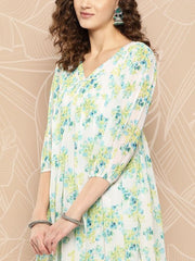 Floral Printed Floral Georgette Kurta - Inddus.com