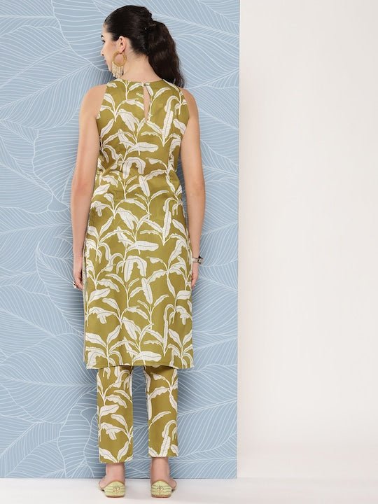 Floral Printed Kurta With Trousers - Inddus.com