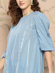 Gotta Patti Pure Cotton Kurta with Trousers - Inddus.com