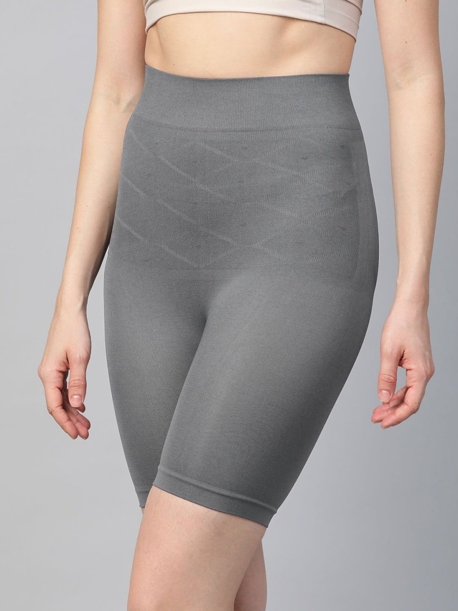 Grey Long Tummy Thigh Shapewear - inddus-us