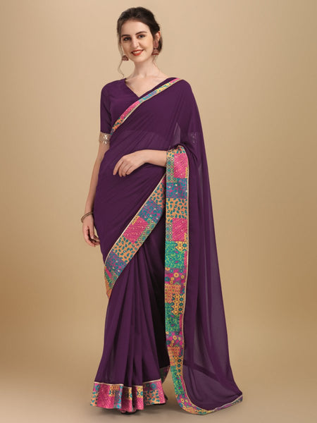 Mahima Mahajan | Lilac Drape Saree With Blouse | INDIASPOPUP.COM