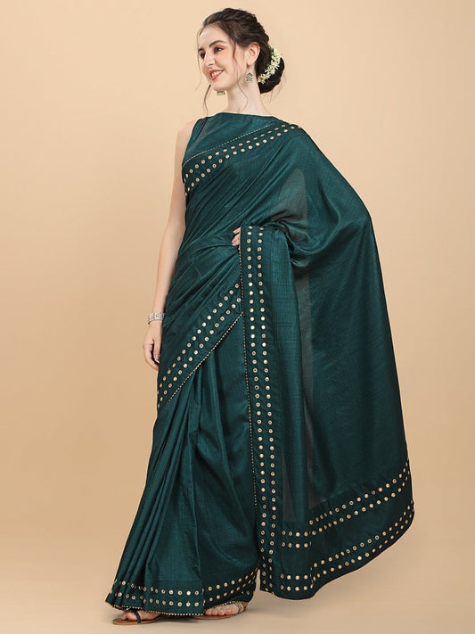 Inddus Women Green Sarees - Inddus.com