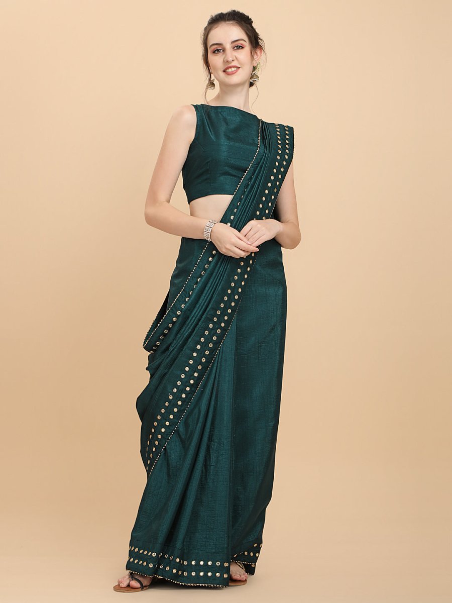 Inddus Women Green Sarees - Inddus.com