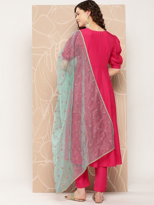 Kurta With Trousers & With Dupatta - Inddus.com