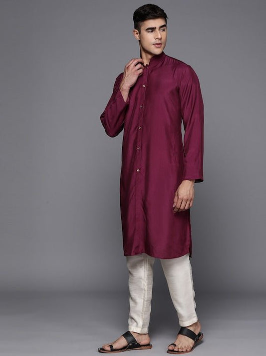 Men Mandarin Collar Kurta - Inddus.com