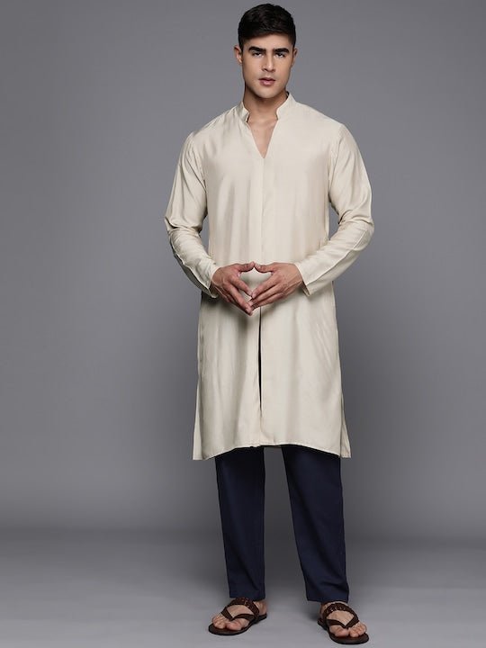 Men Mandarin Collar Kurta - Inddus.com